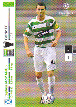 Stephen McManus Celtic Glasgow 2007/08 Panini Champions League #61